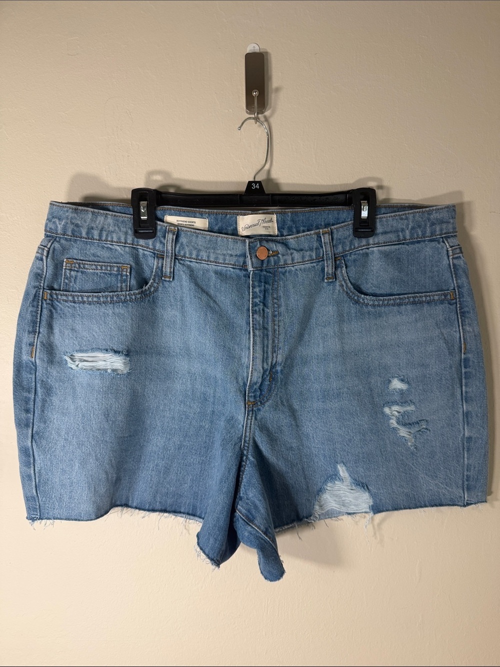 Universal Thread Distressed Light Blue Denim Cutoff Shorts